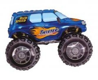 Balon foliowy 61cm Samochód Twister niebieski