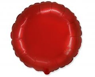 Balon foliowy 46cm Okrągły czerwony