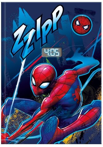 Notatnik z zegarkiem LCD Spiderman, Kids