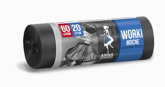 Worki na śmieci 60L 20szt Mocne, Anna Zaradna