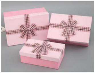 Zestaw pudełek PUG-25223-PR Pink 3 szt., Rozette