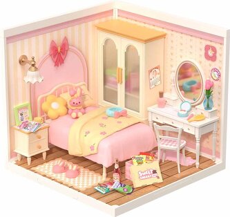 ROBOTIME Rolife DIY House: Ložnice s LED osvětlením 105 dílků