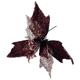 Poisencja bordowo-perłowa zdobiona złoto-srebrnym brokatem, Ziemia Obiecana