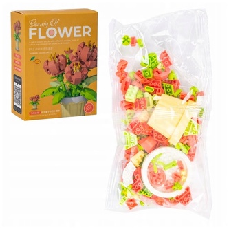 Klocki konstrukcyjne Kwiecista Kolekcja Tulipany, Norimpex