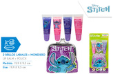 Błyszczyk do ust z portmonetką Stitch op. 2szt., Kids