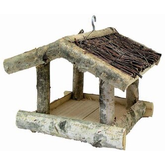 Krmítko pro ptactvo 27 x 26 x 21 cm, bříza