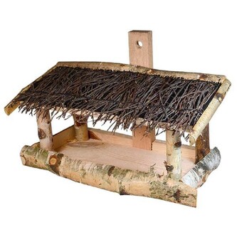 Krmítko pro ptactvo 33 x 16 x 22 cm, na zeď, bříza (šin.)