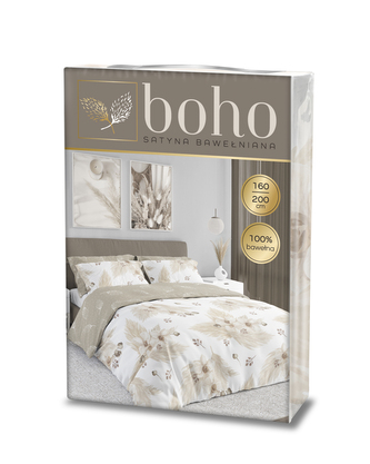 POŚCIEL KPL.160X200+2x70X80 BOHO 005 SATYNA BAW.