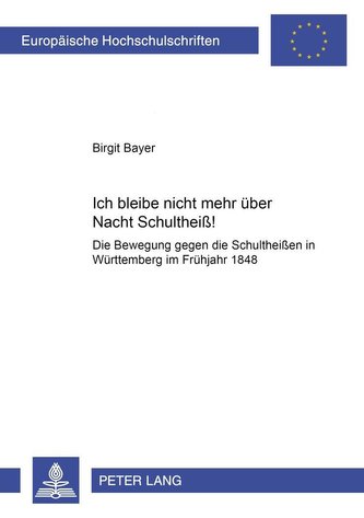 Ich bleibe nicht mehr über Nacht Schultheiß!