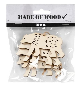 Zestaw ozdób świątecznych Niedźwiedź polarny 4szt