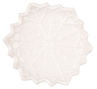 Dekorace vločka z keramiky 15 x 3 x 15 cm