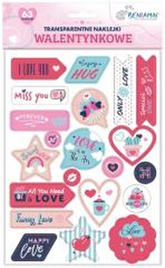 Naklejki samoprzylepne Walentynki