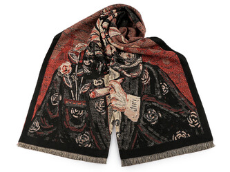 Šátek / šála / pléd s třásněmi 65x190 cm - 1 ks - 16 hnědá