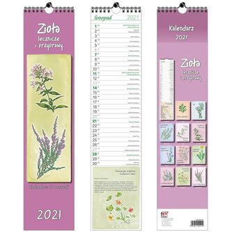 Kalendarz 2021 13 Plansz Paskowy - Zioła EV-CORP