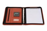 Teczka A4 na suwak z kalkulatorem brązowa
