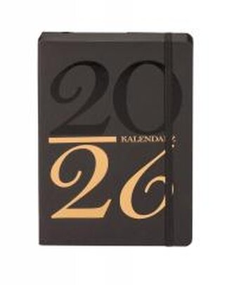 Kalendarz 2026 Kraft A5 dzienny czarny