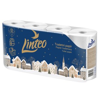 Toaletní papír Linteo DEN & NOC 8 rolí (3 vrstvý) bílý
