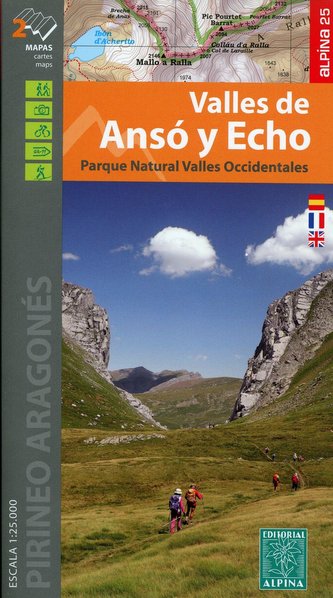 Valles de Ansó y Echo 1:25 000