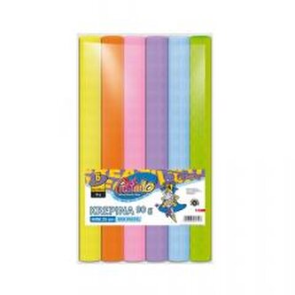 Krepina 20x250cm 90g 6 kolorów pastel