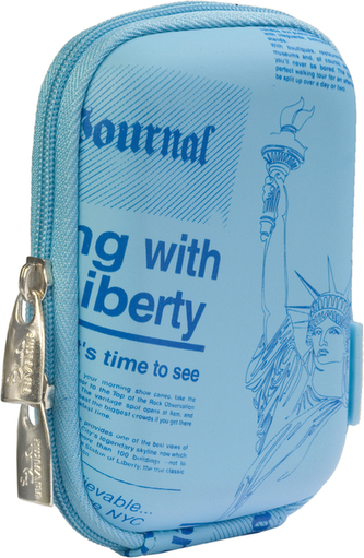 Riva Case 7023 pouzdro na fotoaparát, tyrkysové Newspaper