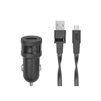 Riva Power 4211 BD1 automobilový adaptér  1,0A/1 USB, černá, 12V + mikro USB kabel