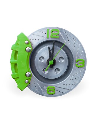 Hodiny - Brzdový kotouč (Zelená)