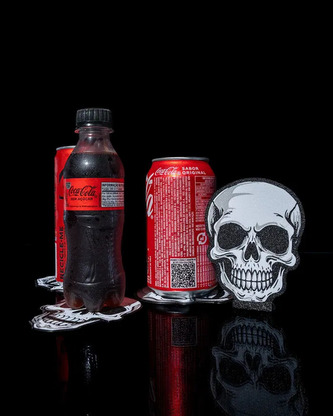 Podtácky s motivem lebky