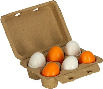 KIK Dřevěná vejce 6ks