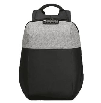 Batoh na notebook 15,6", NB008, černo-šedý z polyesteru/polyethylenu/nylonu, není snadné vykrást, DOPRODEJ