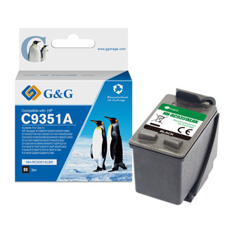G&G kompatibilní ink s C9351A, HP 21, NH-R9351BK, black, 16ml, ml