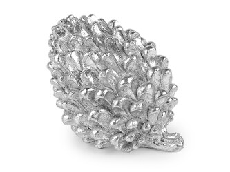 Vánoční šiška velká - 1 ks - stříbrná