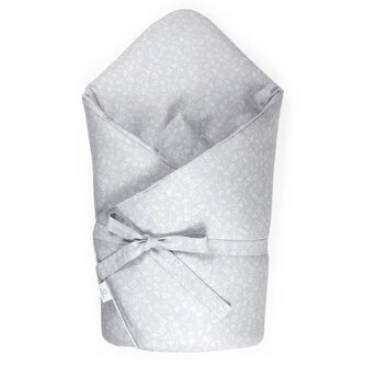 Zavinovačka SOFTELLO - svetlosivé kvietky - Perie