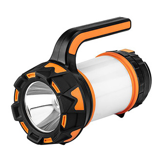 LED kempingové světlo 3v1, 1x1200 mAh, hliník, černá, 4 druhy svícení, powerbanka, usb nabíjení