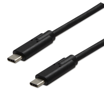 USB kabel (3.2 gen 2), USB C samec - USB C samec, 1m, 10 Gb/s, 5V/3A, černý, DOPRODEJ