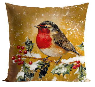 Vánoční polštář ZIMNÍ ČERVENKA 45x45 cm  Mybesthome
