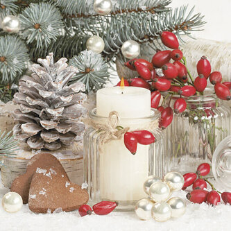 Ubrousky MAKI L (20ks) Snowy Winter Arrangement