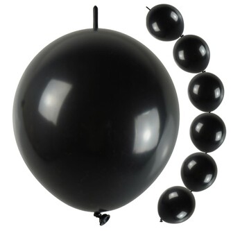 Balony czarne z łącznikiem duże 10 szt