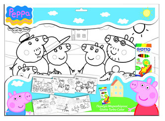 Velké plakátové omalovánky Prasátko Peppa + fixy