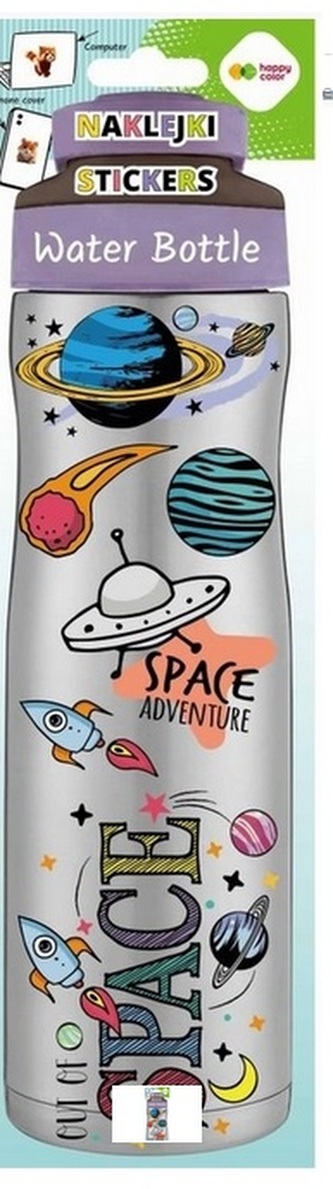 Naklejki WATER BOTTLE - Space Adventure, 83x286 mm, Happy Color