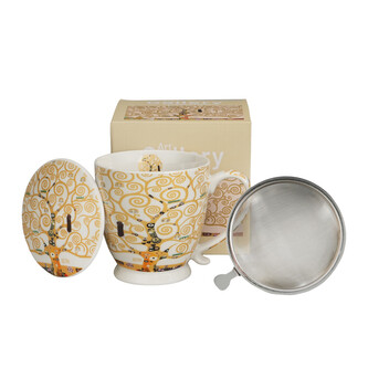 Zaparzacz na stopce TREE OF LIFE ECRU inspired by Klimt