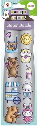 Naklejki WATER BOTTLE - Yummy Yum, Kapibara, 83x286 mm