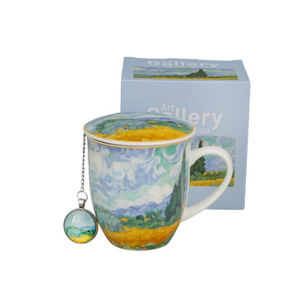Kubek z zaparzaczem z zawieszką WHEAT FIELD inspired by Van Gogh