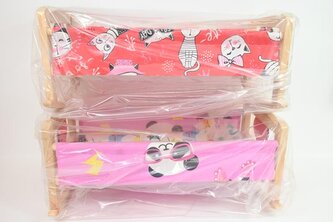 Kołyska drewniana 51x27x22 z pościelą Serce mała MALIMAS 154450 MAL