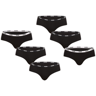 6PACK dámské kalhotky Puma černé (701218976 001) L
