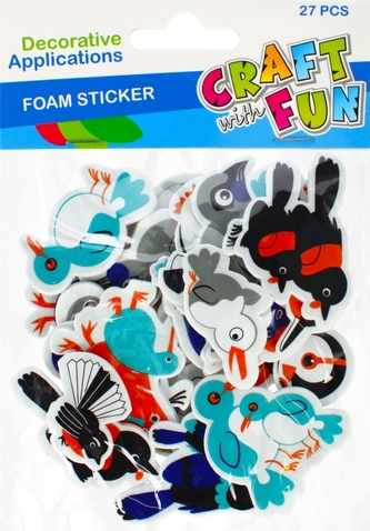 Ozdoba dekoracyjna Eva Ptaki samoprzylepna CRAFT WITH FUN 481000