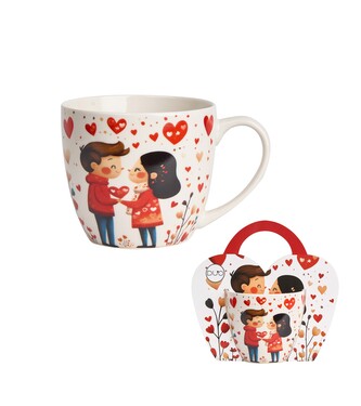 Kubek 460 ml w "koszyczku" PARA