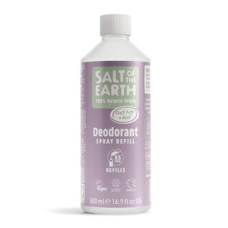 Doplňovací náplň minerální deodorant ve spreji ŠALVĚJ + MÁTA 500ml Salt of the Earth