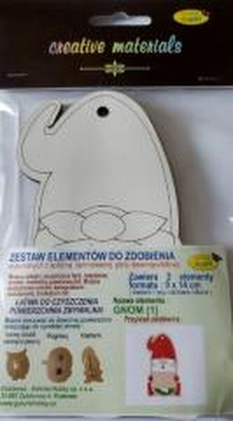 Zestaw do zdobienia ze sklejki Mikołaj