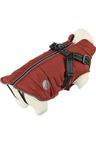 Obleček bunda pro psy S POSTROJEM terakota 30cm Zolux