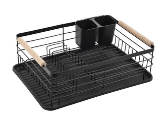 KOVOVÝ SUŠÁK NA NÁDOBÍ ČERNÝ 44X32X12CM